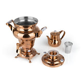 BEEM Samowar Rebecca mit Dispenser aus Edelstahl in Rosé, 5 L Wasserbehälter, 1,3 L Teekanne, stufenloses Thermostat.