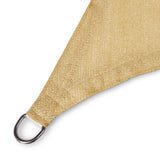 LUMALAND Sonnensegel 100% HDPE mit Stabilisator UV-Schutz Rechteck 2x4 m in sandfarben, robustes Material mit rostfreiem Ring.