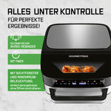 GOURMETmaxx Heißluftfritteuse mit XXL-Garfläche 7 L, Touchscreen, Timer, Sichtfenster und Innenbeleuchtung für perfekte Ergebnisse.