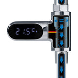 MAXXMEE Thermometer für Wasserarmaturen - chromfarben mit LED-Temperaturanzeige und einfacher Montage ohne Werkzeug.