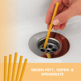 EASYmaxx Abfluss-Sticks Orangenduft werden einfach in den Abfluss gesteckt für saubere und geruchsfreie Rohre.