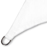 LUMALAND Sonnensegel 100% HDPE Rechteck 2x3m, weiß, reißfest, mit rostfreiem Eckring und Befestigungsseil für UV-Schutz.