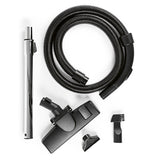 CLEANmaxx Zyklon-Staubsauger 800W schwarz/rot Zubehörset mit Teleskoprohr, Schlauch, Kombi-Bodendüse und Polsterdüsen