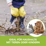 EASYmaxx Schmutzfangmatte Magic Step 40x60 cm grau, ideal für Haushalte mit Tieren und Kindern, schmutzabweisend und rutschfest.