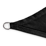 LUMALAND Sonnensegel 100% HDPE mit Stabilisator, UV-Schutz, rechteckig 5x7m in Schwarz mit rostfreiem Ring und stabiler Naht.