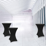 LUMALAND Stehtischhusse - Tisch Bezug - Husse - Ø 70-75 cm - Schwarz - 5er-Set elegante, passgenaue Hussen für Stehtische in modernem Design