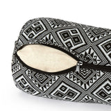 #DoYourYoga Yoga-Bolster Tarik mit Bio-Buchweizenschalen, 68x22x22 cm, abnehmbarer Bezug mit stilvollem indischem Muster.