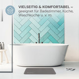 EASYmaxx Badematte Spa - 60 x 90 cm - Dunkelgrau, saugfähig, antirutsch, schnell trocknend, weich für Bad, Küche und Waschkuche.