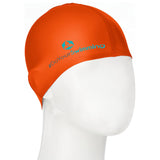#DoYourSwimming Badekappe/Schwimmhaube für Kinder bis ca. 10 Jahre in Orange, aus langlebigem, elastischem Silikon, mit speziellem Sitz.