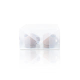 LUMALAND Damen Schuhbox - transparent und stapelbar, 5er Set, 35x22x14 cm, mit Transportgriff für sichere Schuhaufbewahrung.