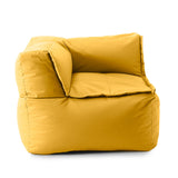 LUMALAND Sitzsack-Sofa Ecke senfgelb mit 340 L Volumen, extrastark, pflegeleicht und kombinierbar mit modularem System.