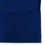 LUMALAND Kuscheldecke - 170x200cm in Blau aus weichem Coral-Fleece mit Fußtasche, ideal als Sofadecke und Tagesdecke.