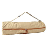 #DoYourYoga Yogatasche Sunita Sandfarben Größe L aus robustem Canvas mit Doppel-Reißverschluss und verstellbarem Tragegurt für Yogamatten.