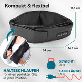 VITALmaxx Shiatsu Nackenmassagegerät mit 8 Massagebällen, kompakt, flexibel, mit Halteschlaufen für Nacken- und Schultermassage.