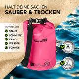 Where Tomorrow Dry Bag 5L - Style 01 - Pink, wasserdicht, robust, mit UV-Schutz, ideal für Outdoor-Abenteuer und Schutz vor Wasser, Sand, Schmutz.