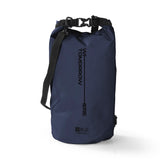 Where Tomorrow Dry Bag 10L - Style 02 - Dunkelblau, wasserdichter, robuster Rucksack mit verstellbarem Schultergurt und Rolltopverschluss.
