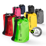 Where Tomorrow Dry Bag 5L - Style 02 - Grün, wasserfester und robuster Outdoor-Rucksack mit verstellbarem Schultergurt.