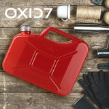 Oxid7 Kraftstoffkanister Metall mit Schraubverschluss 10 Liter Rot, stabil, dicht, benzinbeständig, mit UN-Zulassung, europäische Produktion.