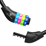 #DoYourFitness Fahrradschloss »Protector« Zahlenschloss mit bunten Ziffern, 60 cm lang, schwarz, Schutz für Fahrradrahmen.