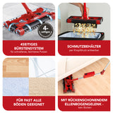 Akku-Besen Swivel Sweeper G2 + Ersatz-Akku, kabellos, 4-seitiges Bürstensystem, rückenschonendes Ellenbogengelenk, für fast alle Böden geeignet.