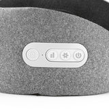 VITALmaxx Shiatsu-Nackenmassagegerät 2in1 kabellos mit Bedienelementen für Massageintensität, Wärmefunktion und Akkuanzeige, grau.