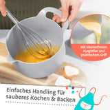 GOURMETmaxx Schüssel-Set 4-tlg. mit Henkel, Ausguss, rutschfestem Boden und stapelbaren Schüsseln zum Mixen und Backen.