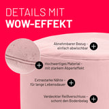 LUMALAND Sitzsack Pouf (50 L) Pastell Pink, abnehmbarer Bezug, stark wasserabweisend, extrastarke Nähte, verdeckter Reißverschluss, langlebig, leicht zu reinigen.