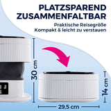 CLEANmaxx Faltbare Mini-Waschmaschine - 9 L, platzsparend zusammenfaltbar, kompakt und leicht zu verstauen für unterwegs.