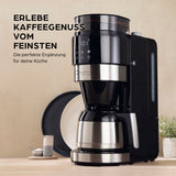 Barista Filterkaffeemaschine Touch Iso mit Mahlwerk und LED-Touchdisplay, 1,25 l Wassertank, Timerfunktion, Edelstahl-Isolierkanne