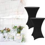 LUMALAND Stehtischhusse Ø 80-85 cm Schwarz 10er-Set, elegante, abwischbare Hussen für Stehtische, langlebig und waschbar bei 40 °C.