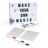 EASYmaxx LED-Leuchtkasten A3 mit 173 Buchstaben, Zahlen, Zeichen, 150 Mood Pics und 3 Stiften für individuelle Botschaften.