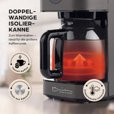 Barista Filterkaffeemaschine Touch Iso mit isolierender, doppelwandiger Edelstahl-Isolierkanne für bis zu 8 Tassen Kaffee.