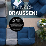 LUMALAND Sitzsack-Sofa Sessel - Kombinierbar mit dem Modularen System - 400 L - Navyblau wetterfest und vielseitig für drinnen und draußen.