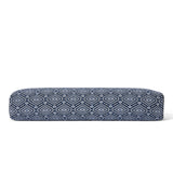 #DoYourYoga Yoga-Bolster Paravati mit Bio-Dinkelspelz gefüllt, 67 x 22 x 13 cm, Style 6 in Blau-Weiß, waschbarer Bezug.