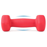 #DoYourSports Hantelset Gusseisen mit Neoprenbeschichtung - 2er-Set - 6 kg, rote Kurzhantel für Krafttraining