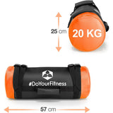 World Fitness Corebag Sandsack Carolous 20 kg, robuster Nylon-Gewichtssack für Functional Training und CrossFit Workouts.