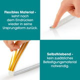 EASYmaxx Dichtungsband 9x6mm selbstklebend 16m aus flexiblem Material, selbsthaftend, für Tür- und Fensterdichtungen, energiesparend.