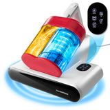 CLEANmaxx Milbensauger Rotation mit UV-C-Licht entfernt 99,9 % Milben von Heimtextilien, mit Wärme- und Ultraschallfunktion.
