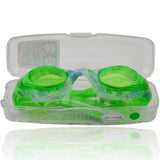 #DoYourSwimming Kinder-Schwimmbrille Flippo grün/weiß mit 100% UV-Schutz, Antibeschlag und robuster Designer-Box