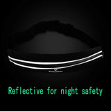 #DoYourFitness Laufgurt FunRunner grün mit reflektierendem Streifen für sichere Laufrunden bei Dunkelheit.