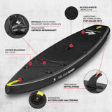 FitEngine Race SUP-Board Set (Touring) 11‘8“ mit robustem Double Layer, 170 kg Tragkraft, rutschfester Oberfläche und abnehmbarer Mittelfinne.