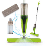CLEANmaxx Spray-Mopp - 420 ml - limegreen/schwarz mit Sprühfunktion, abnehmbarem Wassertank und Mikrofaser-Bezug für schonende Bodenreinigung.