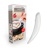 GOURMETmaxx Verzier-Stift für Speisen und Getränke inkl. Batterien & Messlöffel zum einfachen Dekorieren von Kakao, Kaffee und Kuchen.