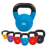 #DoYourFitness Kettlebell 22 kg aus Gusseisen mit rutschfester Neoprenbeschichtung ideal für Kraft- und Ausdauertraining