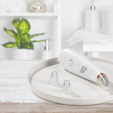 VITALmaxx Porenreiniger - weiß/rosegold mit verschiedenen Aufsätzen zur effektiven und kabellosen Reinigung von Poren und Pickeln.