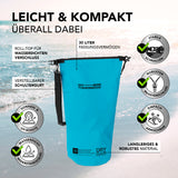 Where Tomorrow Dry Bag 30L - Style 01 - Himmelblau wasserfester, robuster Outdoor-Rucksack mit UV-Schutz und verstellbarem Schultergurt.