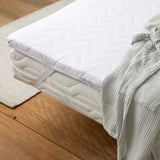 7dreams® Matratzentopper Microfaser 100x200x4,5 cm mit Memory Foam, atmungsaktiv, waschbarer Bezug, punktelastische Unterstützung.