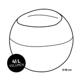 LUMALAND EM 2024 Fußball-Sitz-Kühlbox 41 L - XXL-Volumen mit 55 cm Durchmesser, ideal für mehr als 1 Bierkasteninhalt.
