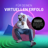 LUMALAND Sitzsack GIANT aus der Cord-Reihe, 135 x 100 cm - Bezug soft & waschbar in Weinrot mit modernem Design und hoher Bequemlichkeit.