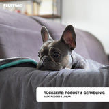 FLUFFINO® Hundedecke Wendedecke Kuscheldecke 150x100 cm Grau mit robustem Cordgewebe und weichem Kuschelstoff für Hunde.
